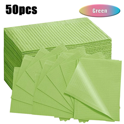 5-125pcs Disposable Waterproof Tattoo Bibs 10 Colors Tattoo Clean Wipes Pad Table Covers Patient Dental Napkins Accessories