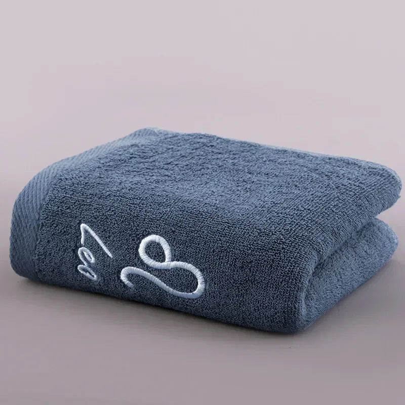 12 Constellation Letters Towel Embroidery Cotton Absorbent Quick Dry Lovers Gift Thickened Sport Soft fashion Face Towel 35x75cm
