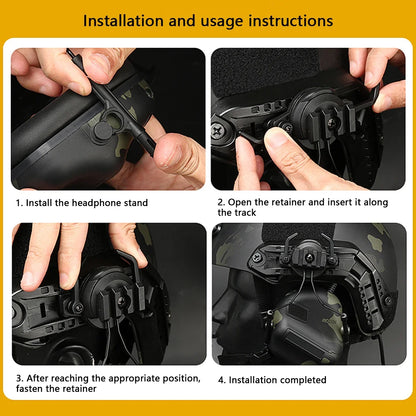 Tactical Helmet Headset Non-picking Noise-Cancelling Headset For Gen5 Helmet Headset Baofeng Radio PTT Adapter Mobile Earphone