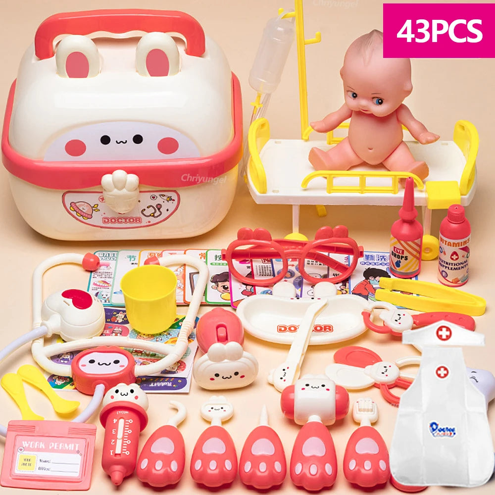 Doctor Toys for Kids 43/40/31PCS  Role Play Kit Medical Toys Hospital Nurse Dentist Educational Toy Gift for Boys Girls