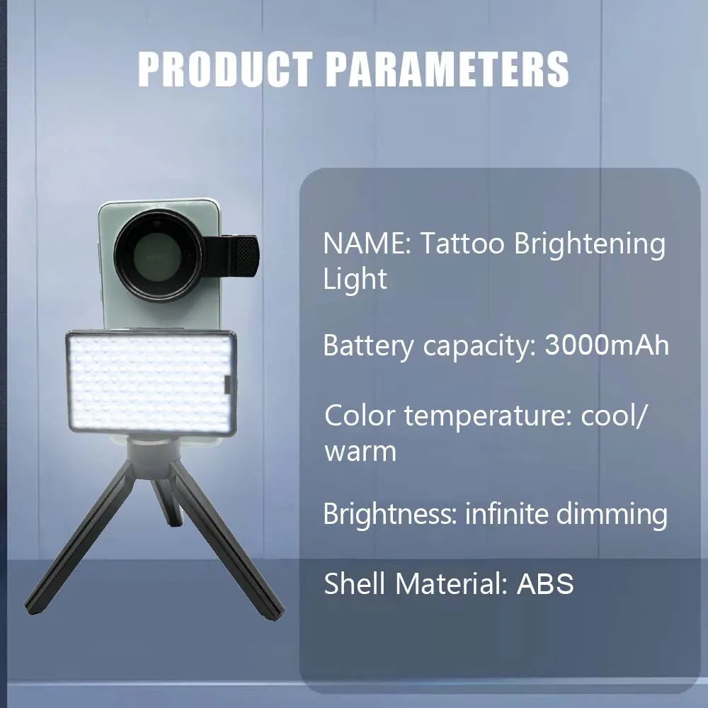 Wireless Tattoo Machine Kit Tattoo Fill Light 52mm CPL Lens Filter Tattoo Kit Rotary Tattoo Pen Power Supply Makeup Beginner Set
