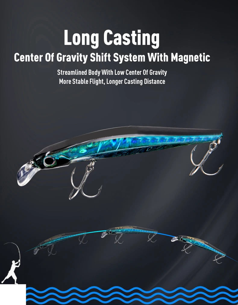 Artist FR Silence Sinking Minnow Fishing Lures 80mm 105mm Jerkbaits Good Action Wobblers High Quality Hard Baits Sea Bass