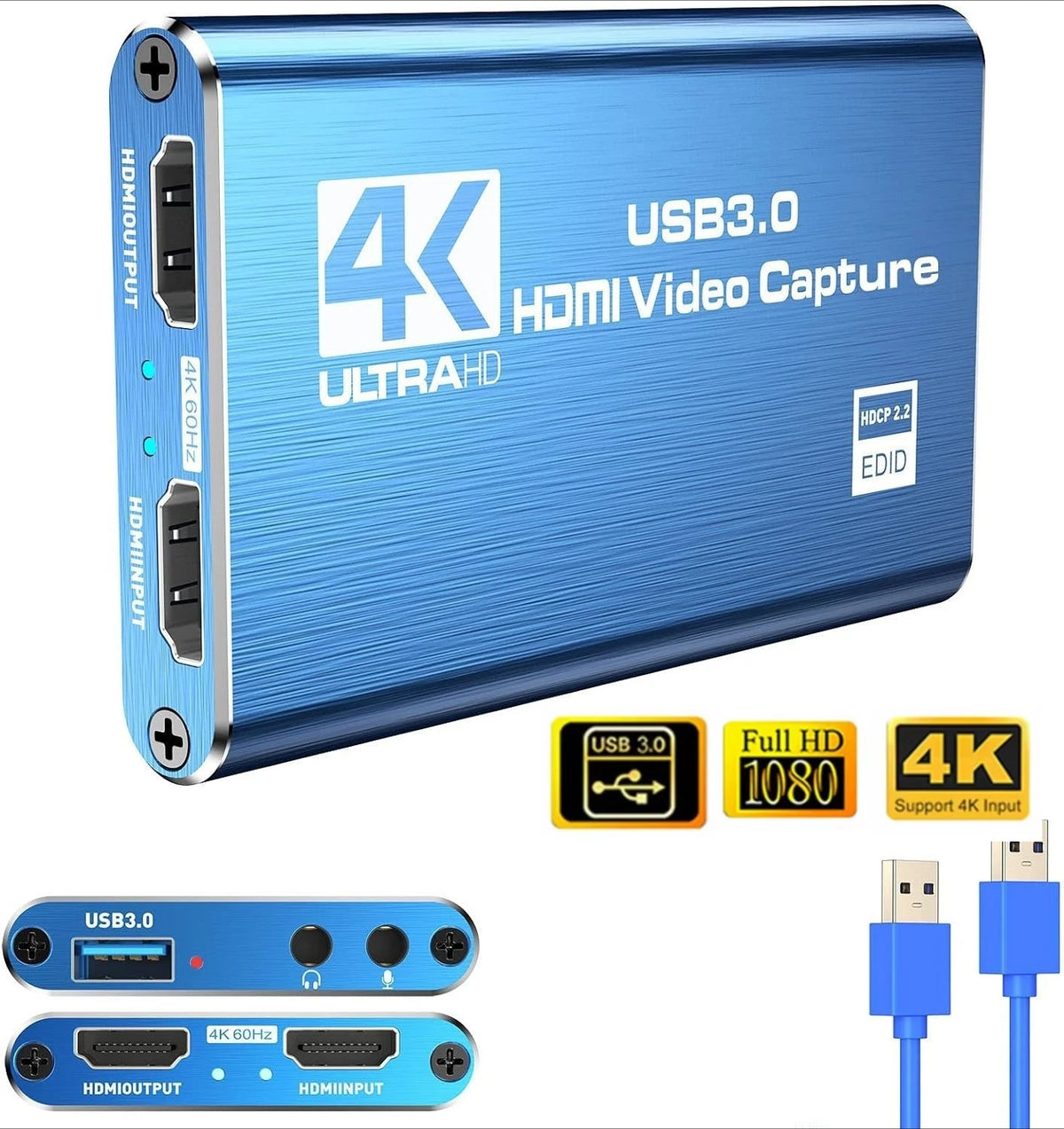 ONEVAN HDMI-capture card USB 3.0 – 1080p/60 och 4K/60 input