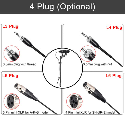 Professional 3 Pin 4 PIN XLR Violin Microphone 3.5mm Portable Condenser Musical Instrument Mic for Wind Sax Piano Clarinet IM-22