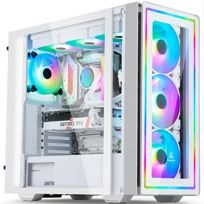 Aotesier Gaming PC Desktop INTEL Core E5-2650 CPU with RTX1050, 256G SSD, 16GB DDR4 3200 PC Gaming for all in One PC gamer Game