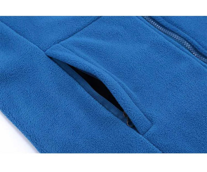 Herr/Dam Fleecejacka Vinter 2026 – Anpassningsbar Tryck Vandring Camping Outdoor S–4XL 6 Färger
