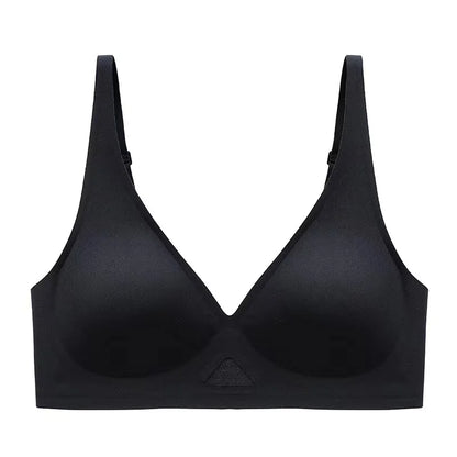 Women's Seamless Bra Push-Up Bralette With Pads U-Shape Back Non-wire Underwear Mesh Splice Breathable V-Neck Sexy Lingerie S-XL