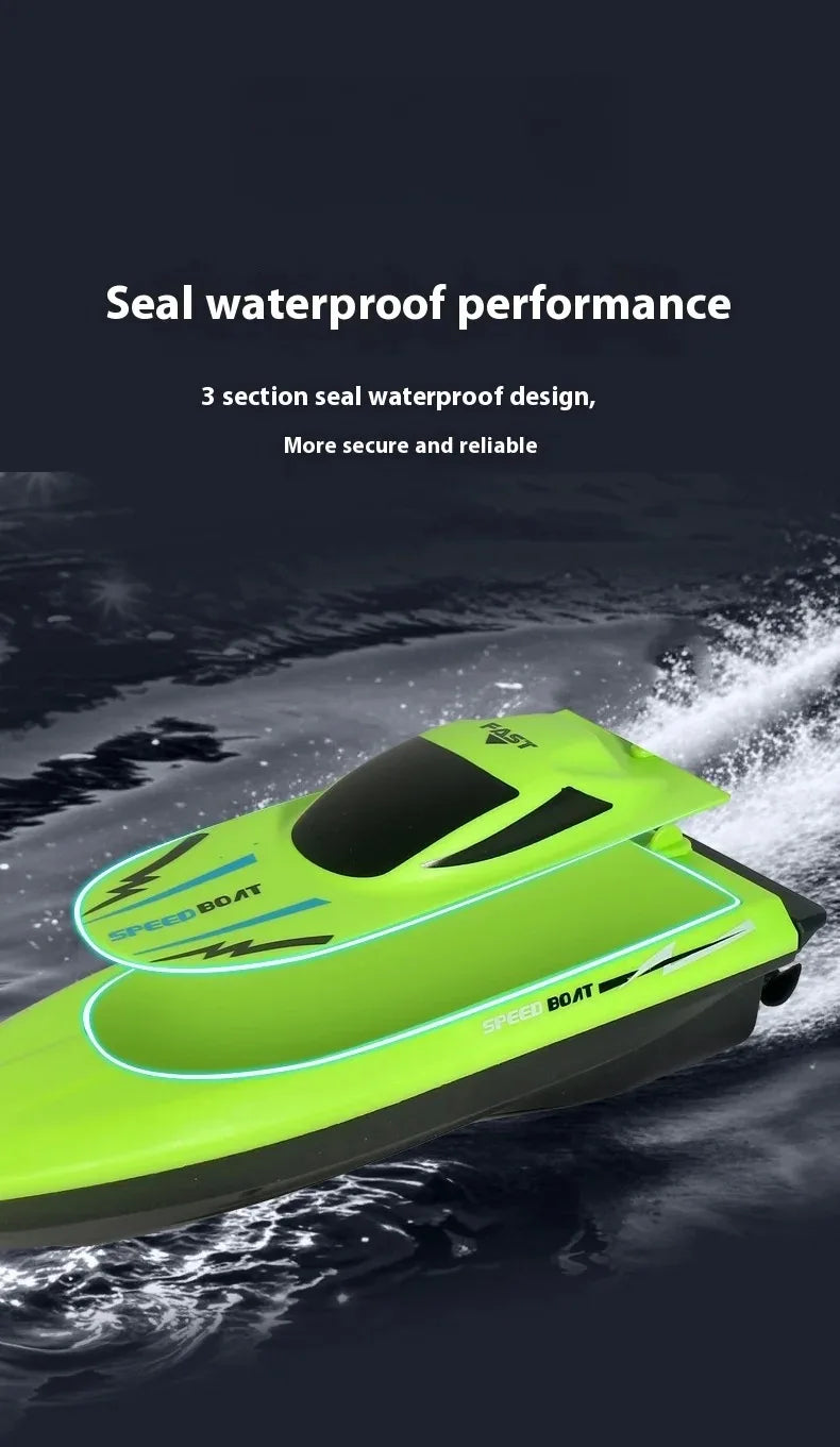 2.4G Remote Control Speed Boat for Kids – Fast Electric RC Boat Toy with Dual Motor, Waterproof Model for Pool & Outdoor Play