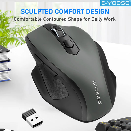 E-YOOSO 2.4G Trådlös Mus Bärbar Ergonomisk Datormus