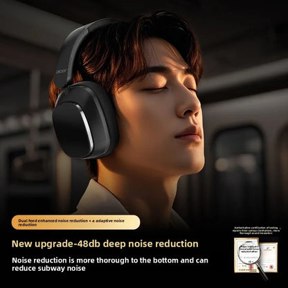 Acer OHR525 Bluetooth Headset ANC – Aktiv Brusreducering -48dB ENC 128h Batteritid 1000mAh USB-C Hopfällbar CE Beige Svart