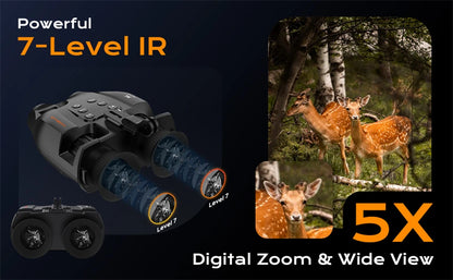 GTMEDIA N4 Night Vision Binoculars HD Infrared Night-Visions Goggles 300M Full Darkness Day/Night Use For Hunting Photos Videos