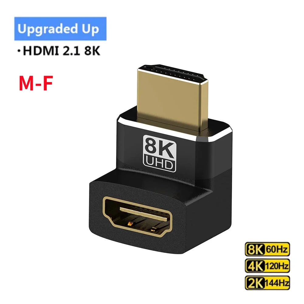 HDMI 2.1-adapter med 90° eller 270° vinkel – 8K 60 Hz