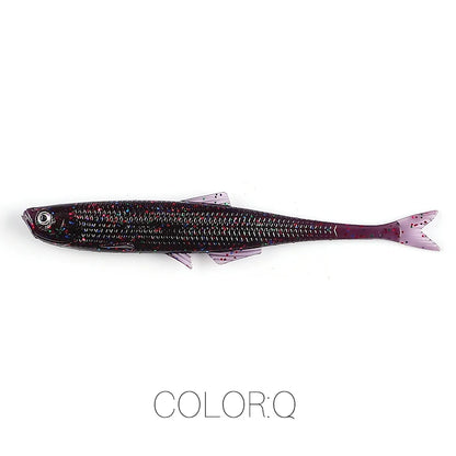 NEW Supercontinent leanness ShadTeez 60mm/80mm Perch Bass Artificia Pike Zander Predator Fishing 3d eyes Soft lure Fishing lures