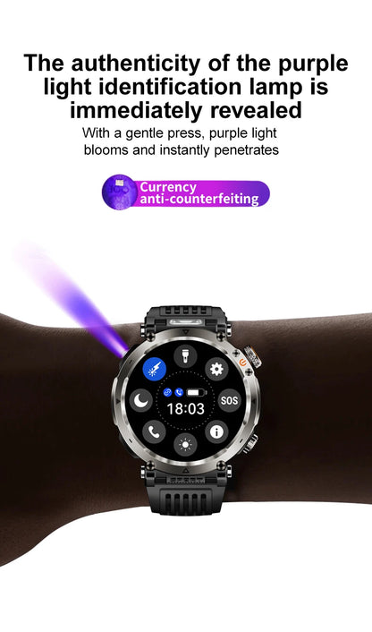 HT30 Smart Watch 2026 New Fashion Luxury 5ATM Waterproof GPS Compass AMOLED Display 366x366 Outdoor Sport Heart Rate Monitor IP6