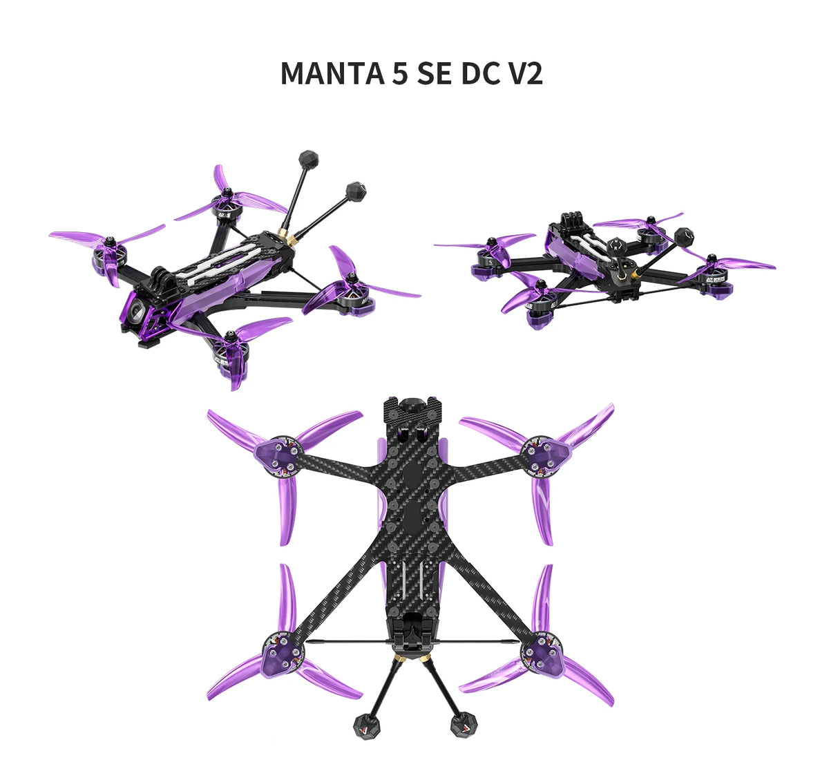 Axisflying Manta 5 SE DC V2 6S FPV Drone Analog/O4 Dual Version Built-in GPS Long Range Freestyle High Stability Durable 5 Inch