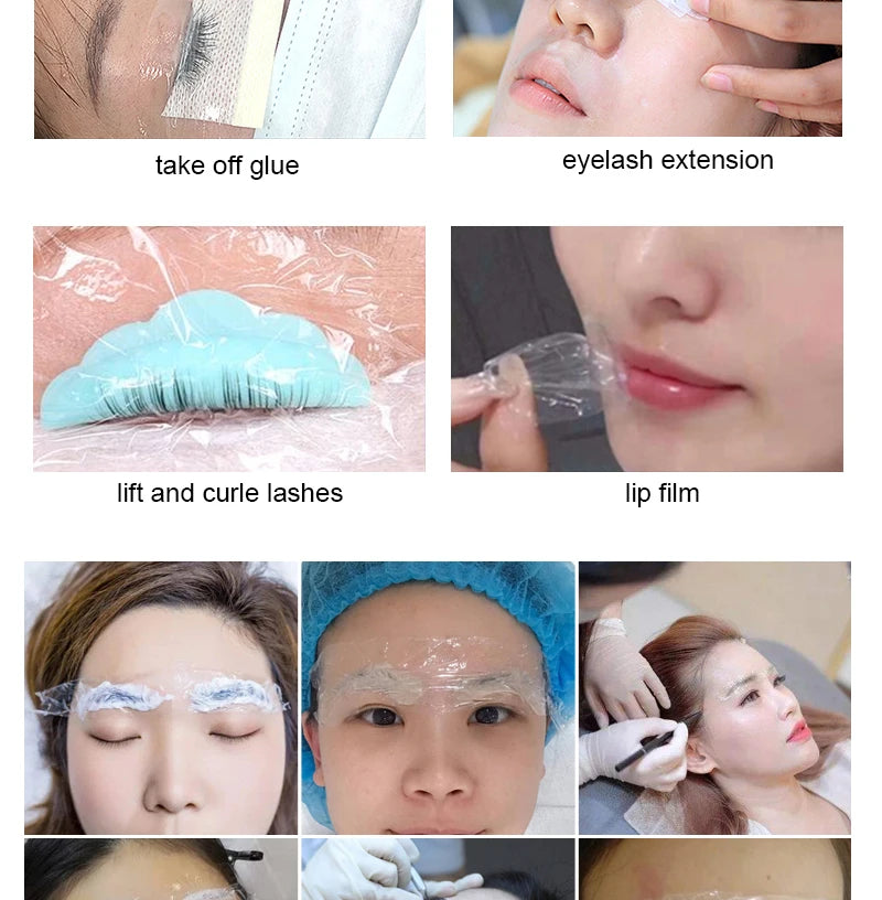 3/5/10 Roll Tattoo Film Wrap Clear Cover Film 4mm*200m For Eyebrow Eyelashes Lip Cleaning Transparent Makeup Tools Accessories