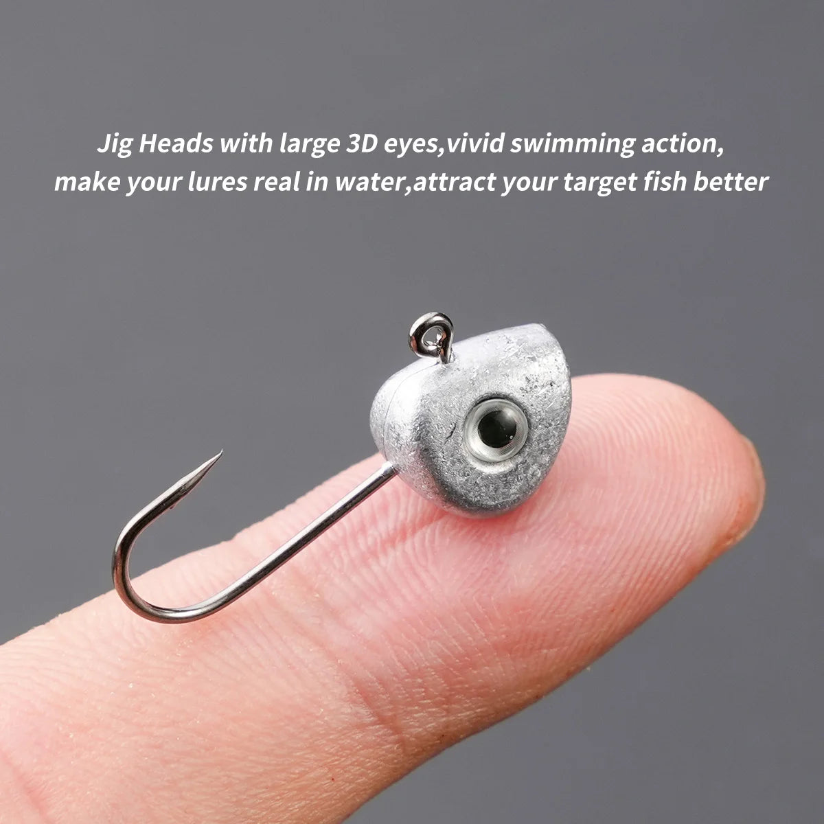 10pcs Mini Jig Head Hook 3D Eyes 0.5g 1g 2g 3g 4g 5g Bass Crappie Fishing Jig Hooks Soft Lure Worm Fishing Lure Hook