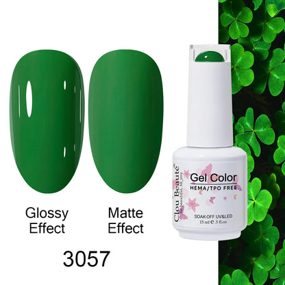 Clou Beaute Gel Nail Polish Neon Brown Royal Blue Red Green Pastal Nude Nail Art Varnishes Gel Lacquer Top Coat UV Gel Nail