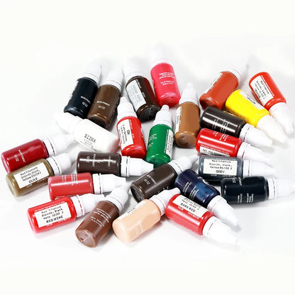 15ml Permanent Makeup Color Natural Eyebrow Dye Plant Tattoo Ink Microblading Pigments For Tattoos Eyebrow Lips Eyelash Set