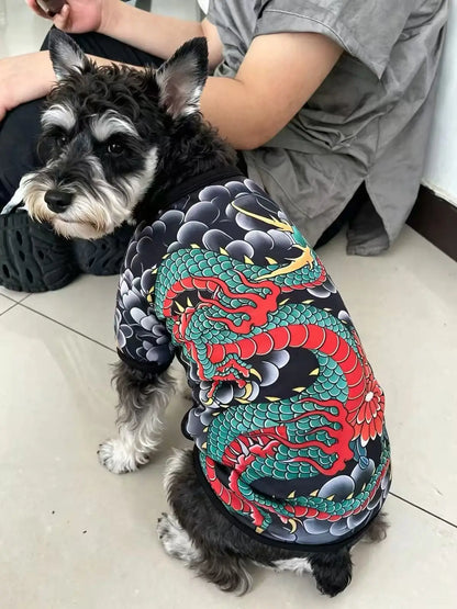 Streetwear Pet Tattoo Suit 4-Way Stretch Full Body Clothes S-10XL Comfortable Dog Cat Costume for Small to Large Pets
