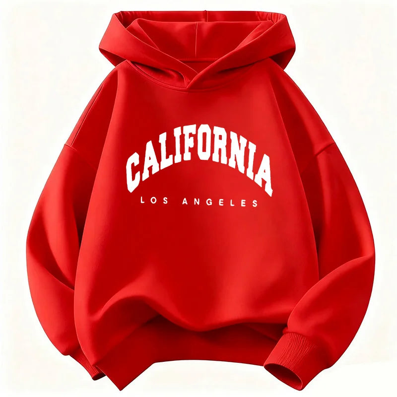 California Los Angeles Letter Printed Sweatshirt Kids Cat Children's Hoodie Fashion Hoody Casual Hoodies for Boys Girls Clothes