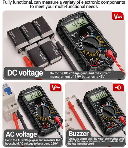 ANENG SZ308 digital multimeter med VD802-spänningspenna