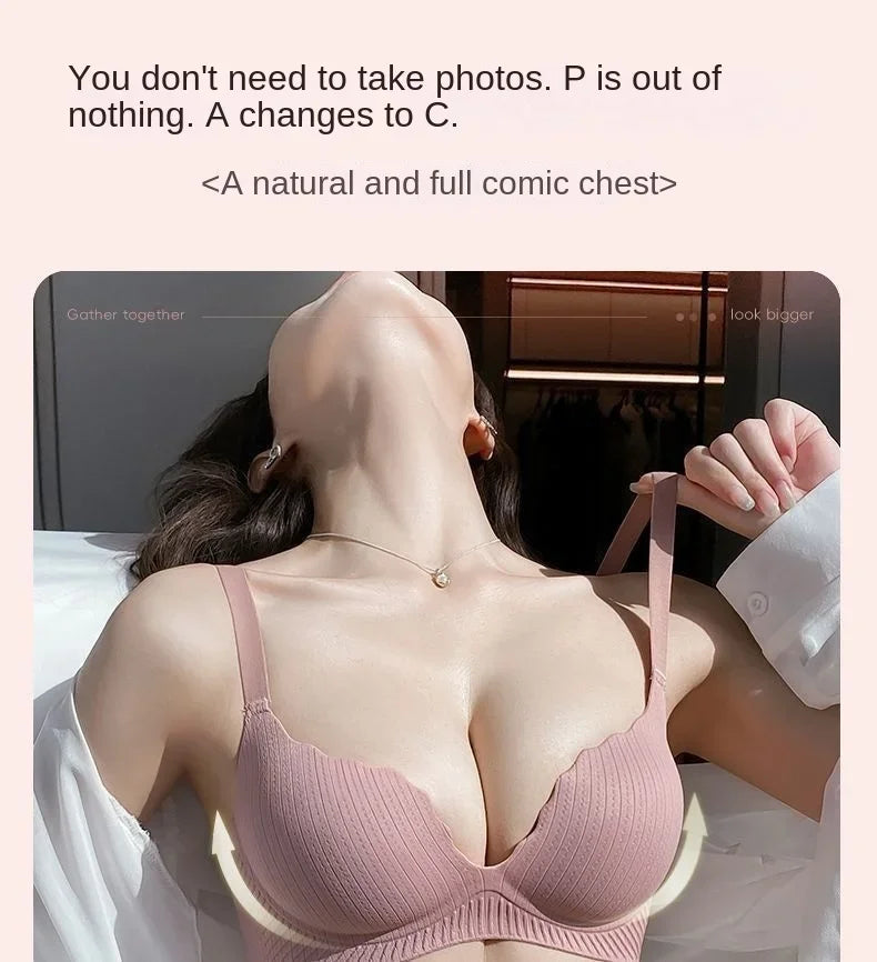 2026 New Push Up Bra for Small Chest  Ultra Thick 6CM Padded No Steel Ring Comfortable & Sexy Lift Lingerie for Flat Chest Women