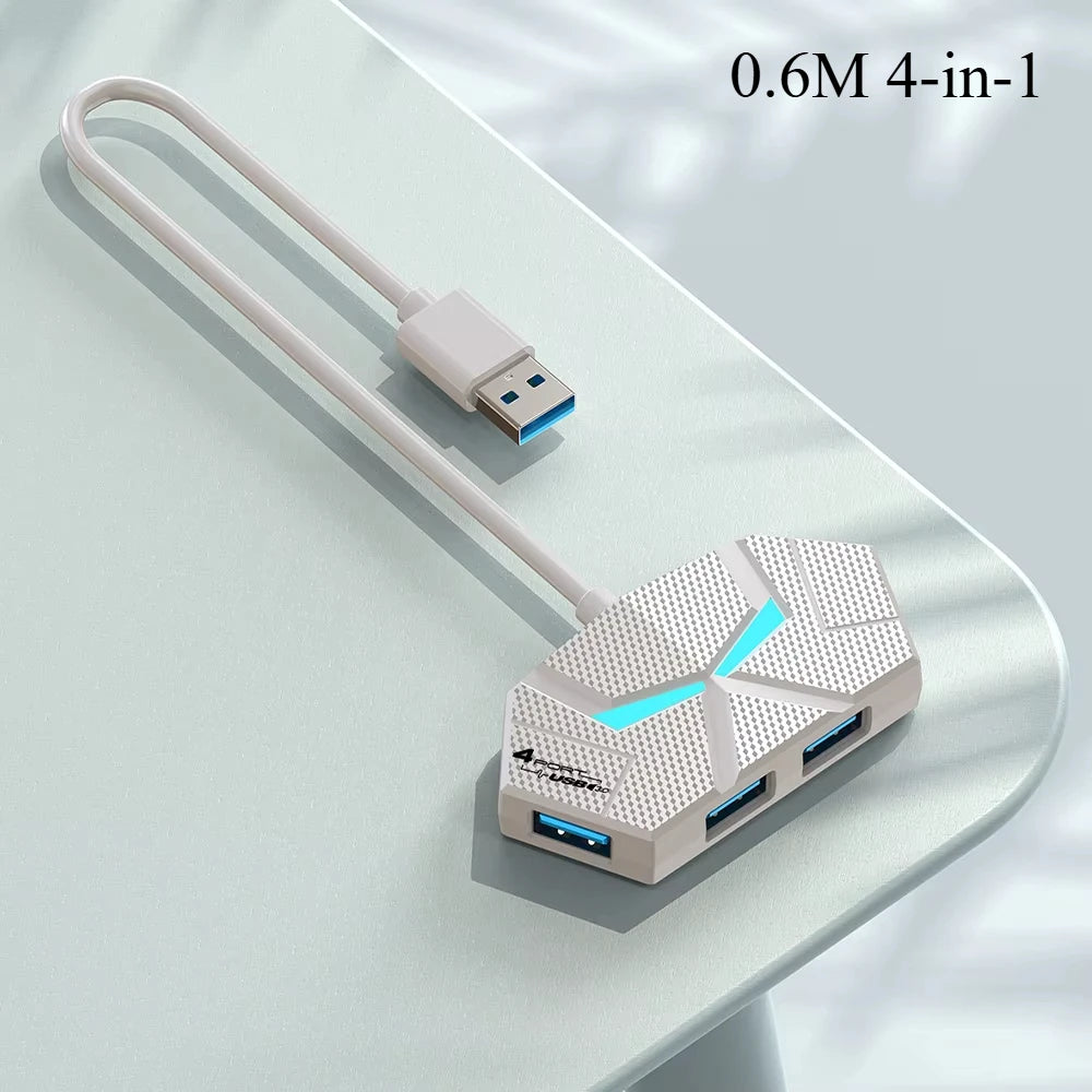 USB 3.0-hubb med 4 eller 7 portar – 0,6 eller 1,2 m