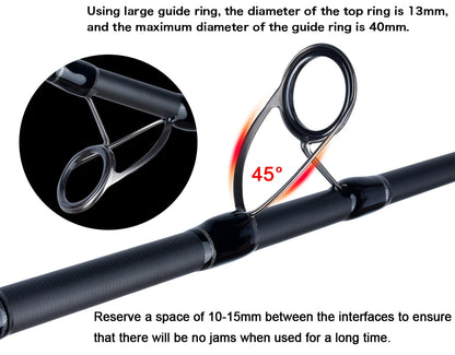 BIUTIFU BIGFISH Carp Surfcasting Rock Fishing Rod 3.0/3.6/3.9/4.2/4.5m T800Carbon 3.5lb Shore Casting 40-200g Spinning Hard Pole