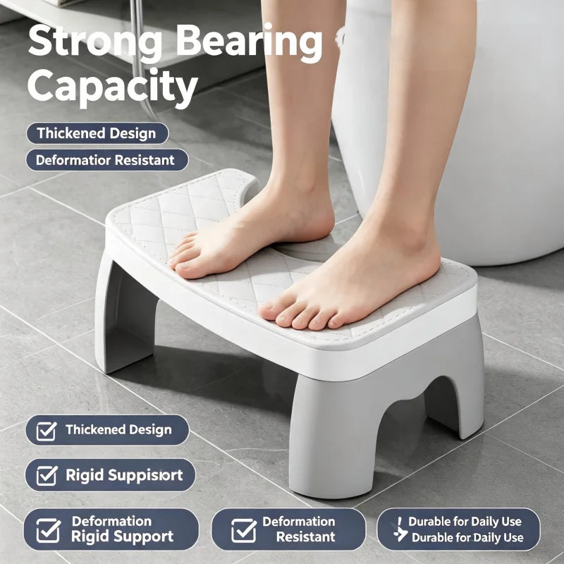 Anti-slip Waterproof Toilet Foot Stool Ergonomic Raised Footrest Stable Frame Household Washroom Auxiliary Tool