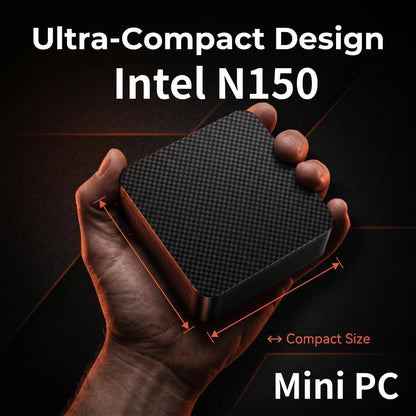 2026 Mini PC  Intel N150 Small Pocket Computer 16GB RAM 1TB SSD WiFi 6 BT5.2 Gaming Desktop PC Portable