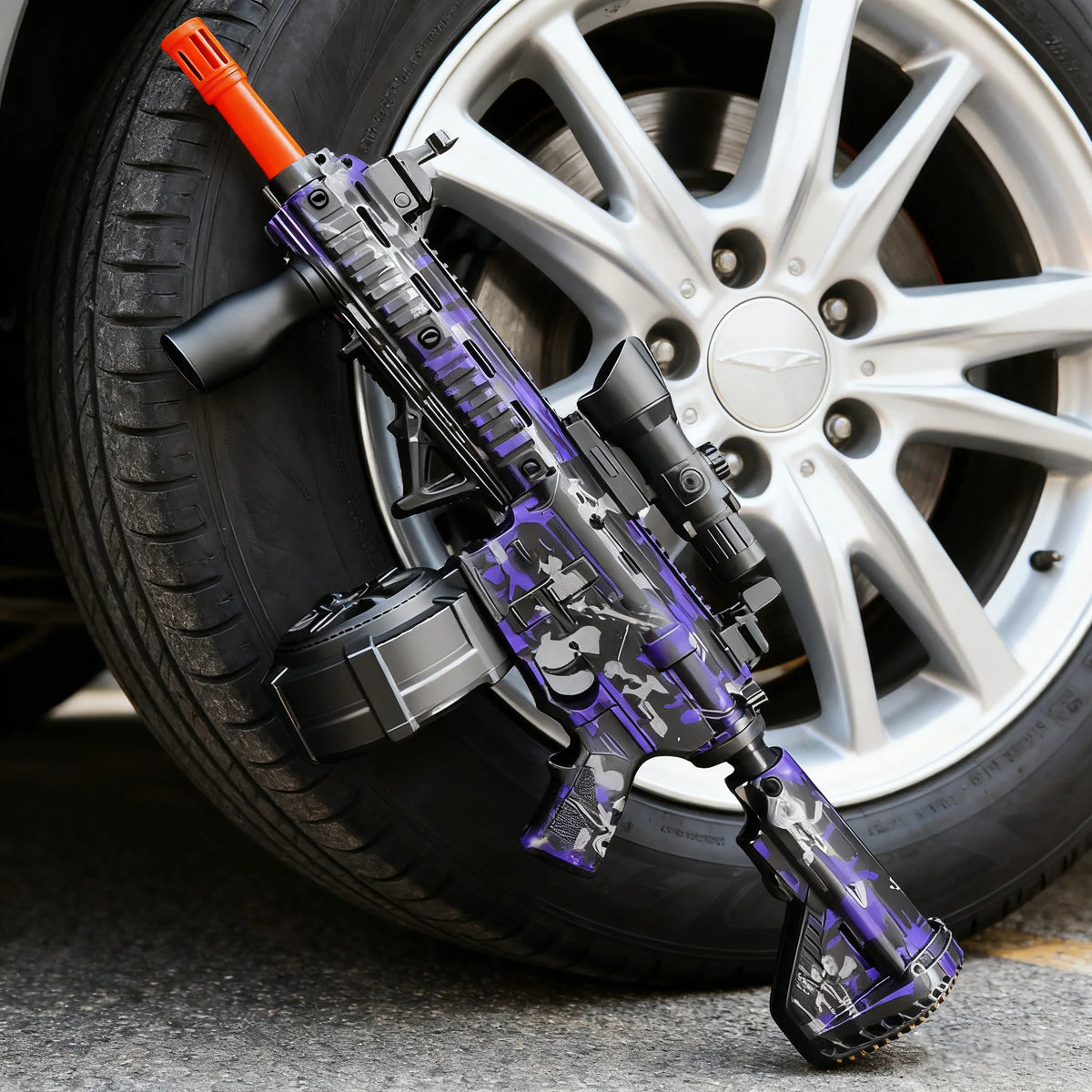 M416 Lila Elektrisk Geléblaster 32m Räckvidd Vattenkulgevär