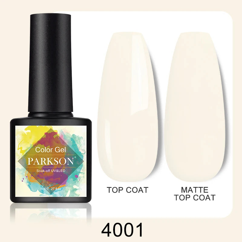 Parkson No Wipe Top Base Coat Nail Gel polish Design Enhancer Varnish Semi Permanent Soak Off UV LED Nail Art Tool
