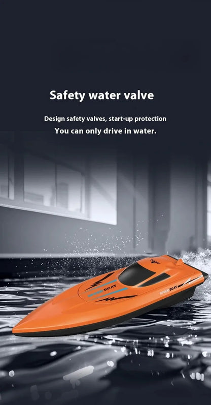 2.4G Remote Control Speed Boat for Kids – Fast Electric RC Boat Toy with Dual Motor, Waterproof Model for Pool & Outdoor Play