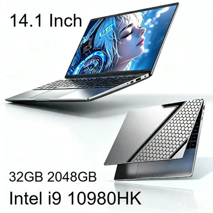 2026 Hot 14.1" Laptop Intel Core i9-10980HK 32GB RAM 2TB SSD Win11 Pro 1920x1080 FHD Ultra Slim Gaming Notebook Computer PC
