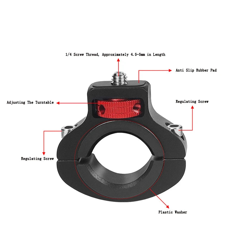 For Insta 360 X5 X4 X3 GO 3S Motorcycle Bicycle Clip Bracket for GoPro 13 12 11 DJI Action 6 Bike Selfie Stick Camera Accessory
