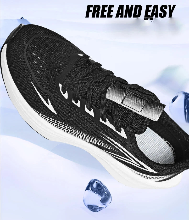 Lightweight Men's Running Sneakers Carbon Board Speciality Marathon Men Sports Breathable Walking Athletic Nonskid Sneakers Man