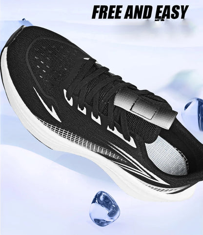 Lightweight Men's Running Sneakers Carbon Board Speciality Marathon Men Sports Breathable Walking Athletic Nonskid Sneakers Man