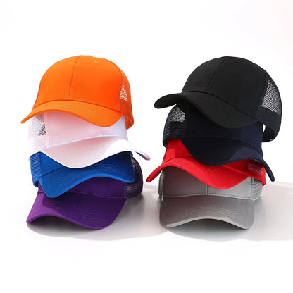 Professional Custom Logo Mesh Cap Sunscreen Sun Visor Cap Casual Sun Hat Designer Snapback Caps Printing Embroidery Baseball Cap