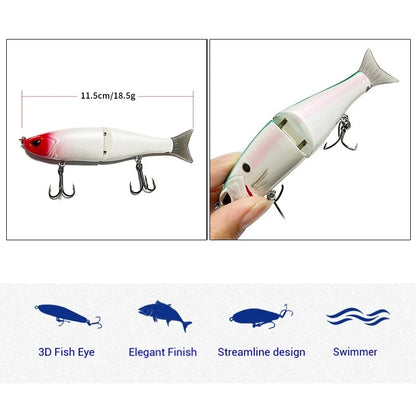 11.5cm 18.5g Balam Glide Bait Swimbait Joint Giant Pike Bass Fishing Lure Hard Bait Catfish Saltwater Lures Leurre De Pêche