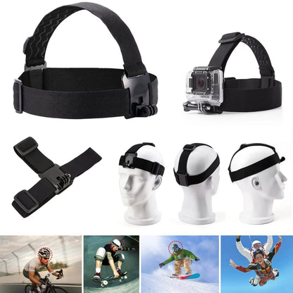 Adjustable Elastic Head Strap Mount for GoPro Hero 7 6 5 4 3 Session SJCAM SJ4000 Yi 4K Eken H9 Action Camera Accessory