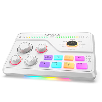 FIFINE SC8 Ljudmixer med RGB-belysning och röstväxlare