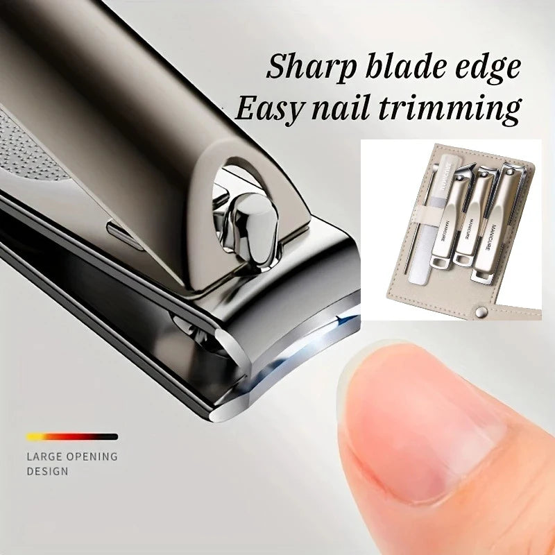 10/5/1pcs Professional Manicure And Pedicure Kit  Includes Nail Clipper Nail File And Ear Pick Portable Storage Case Tool