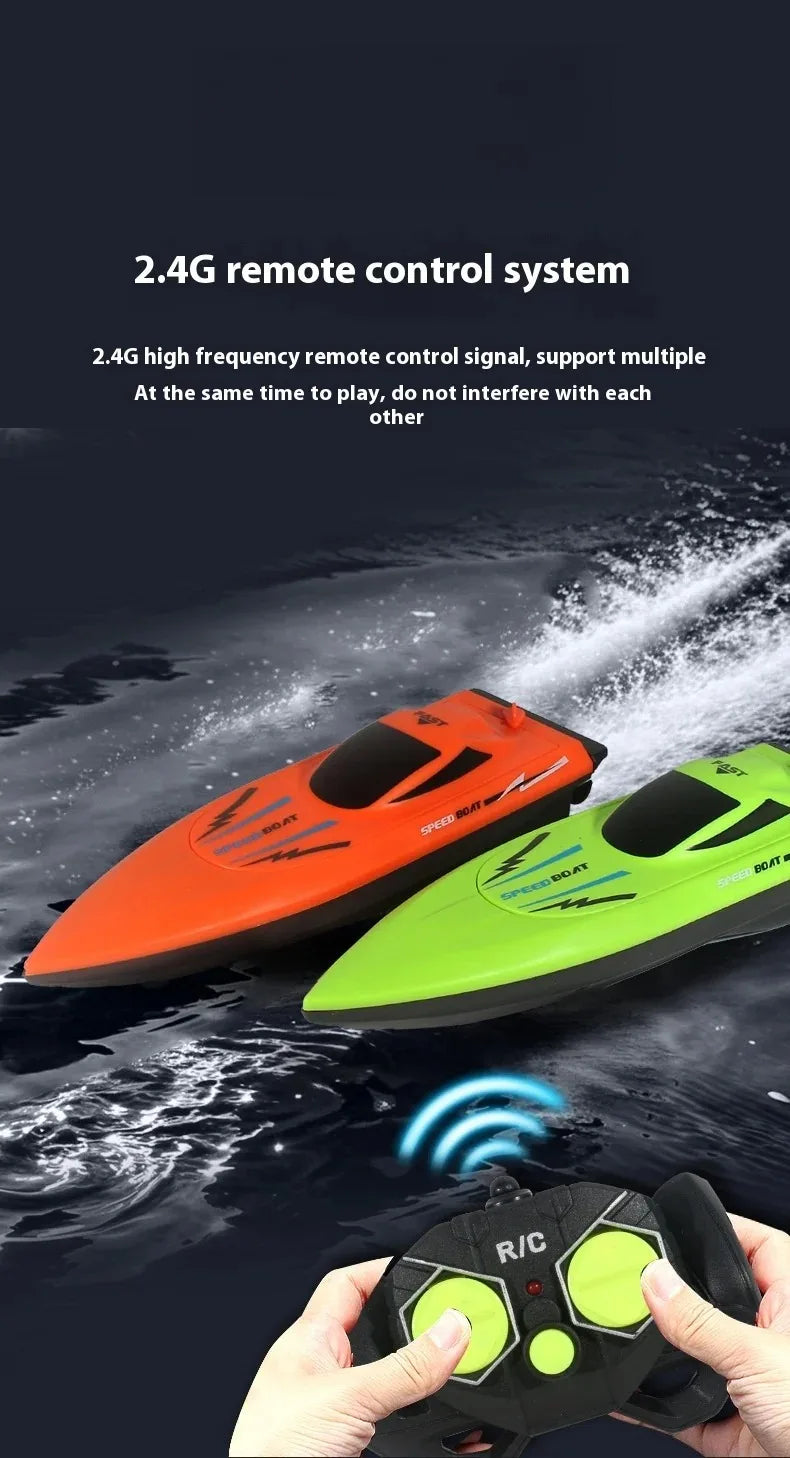 2.4G Remote Control Speed Boat for Kids – Fast Electric RC Boat Toy with Dual Motor, Waterproof Model for Pool & Outdoor Play