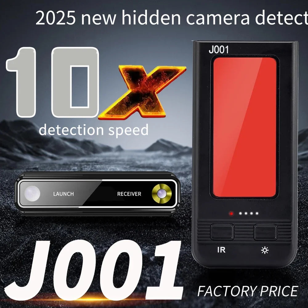 J001 Hidden Camera Detectors & Camera Detector, Anti Spy Camera Finder, Infrared Scanner, Anti-Peeping, 10X Search Speed.
