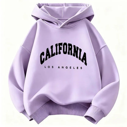 California Los Angeles Letter Printed Sweatshirt Kids Cat Children's Hoodie Fashion Hoody Casual Hoodies for Boys Girls Clothes