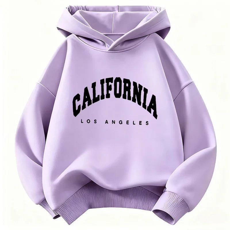 California Los Angeles Letter Printed Sweatshirt Kids Cat Children's Hoodie Fashion Hoody Casual Hoodies for Boys Girls Clothes