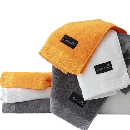 1/2/3pcs Grey Bath Towels Set for Adults - Absorbent Luxury Cotton Towels for Bathroom Home Hotel Beauty Salon Beach Gift Towels