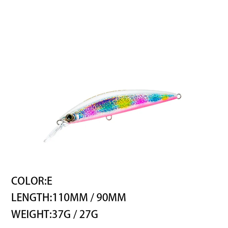 Freshwater Bait Mino 90MM110MM Ultra-long Cast Utra-long Bait Sinking Weight 27g37g Perch Bait Trolling Bait Fishing Tackle