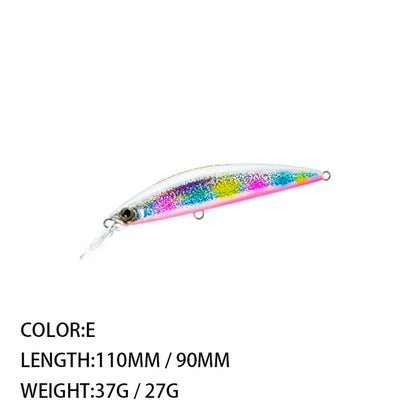 Freshwater Bait Mino 90MM110MM Ultra-long Cast Utra-long Bait Sinking Weight 27g37g Perch Bait Trolling Bait Fishing Tackle